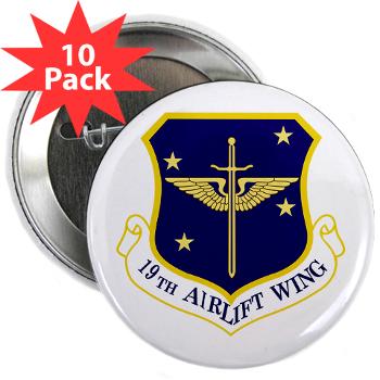 19AW - M01 - 01 - 19th Airlift Wing - 2.25" Button (10 pack)