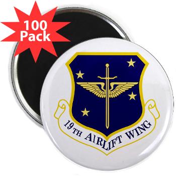 19AW - M01 - 01 - 19th Airlift Wing - 2.25" Magnet (100 pack)