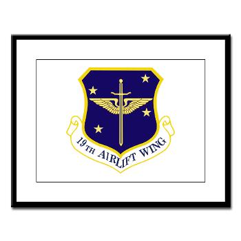 19AW - M01 - 02 - 19th Airlift Wing - Large Framed Print