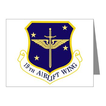 19AW - M01 - 02 - 19th Airlift Wing - Note Cards (Pk of 20)