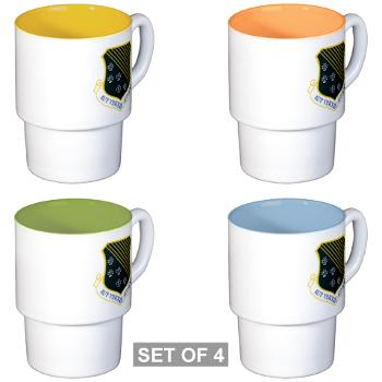 1FW - M01 - 03 - 1st Fighter Wing - Stackable Mug Set (4 mugs) - Click Image to Close