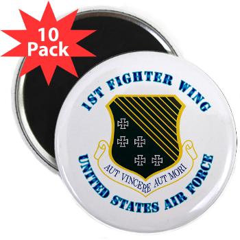 1FW - M01 - 01 - 1st Fighter Wing with Text - 2.25" Magnet (10 pack)