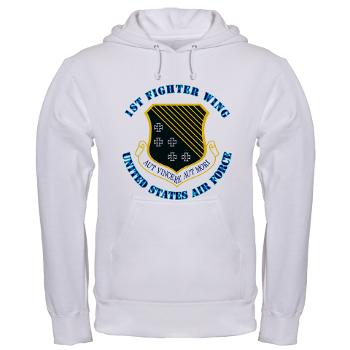 1FW - A01 - 03 - 1st Fighter Wing with Text - Hooded Sweatshirt