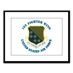 1FW - M01 - 02 - 1st Fighter Wing with Text - Large Framed Print