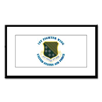 1FW - M01 - 02 - 1st Fighter Wing with Text - Small Framed Print