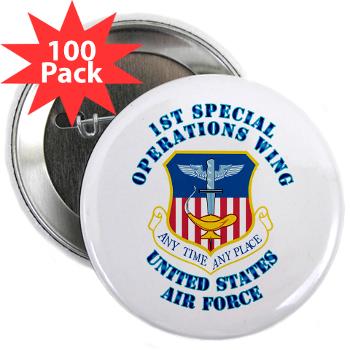 1SOW - M01 - 01 - 1st Special Operations Wing with Text - 2.25" Button (100 pack) - Click Image to Close
