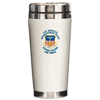 1SOW - M01 - 03 - 1st Special Operations Wing with Text - Ceramic Travel Mug