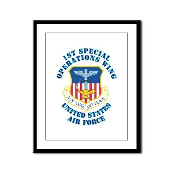1SOW - M01 - 02 - 1st Special Operations Wing with Text - Framed Panel Print