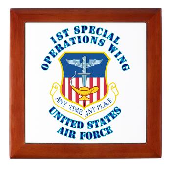 1SOW - M01 - 03 - 1st Special Operations Wing with Text - Keepsake Box