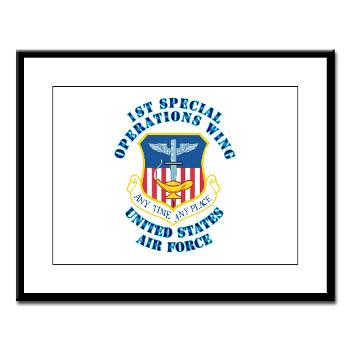 1SOW - M01 - 02 - 1st Special Operations Wing with Text - Large Framed Print
