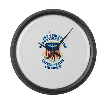 1SOW - M01 - 03 - 1st Special Operations Wing with Text - Large Wall Clock
