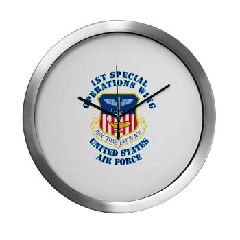 1SOW - M01 - 03 - 1st Special Operations Wing with Text - Modern Wall Clock