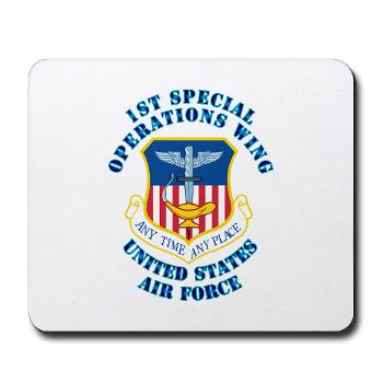 1SOW - M01 - 03 - 1st Special Operations Wing with Text - Mousepad