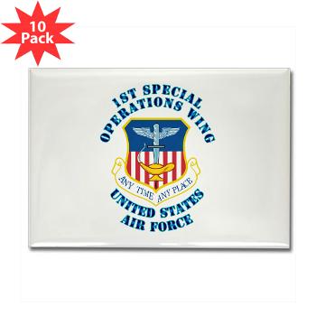1SOW - M01 - 01 - 1st Special Operations Wing with Text - Rectangle Magnet (10 pack)