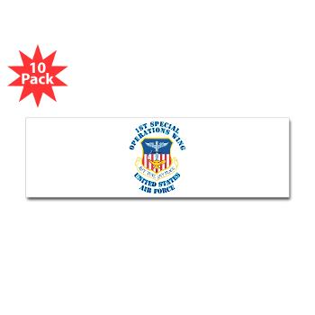 1SOW - M01 - 01 - 1st Special Operations Wing with Text - Sticker (Bumper 10 pk)