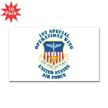 1SOW - M01 - 01 - 1st Special Operations Wing with Text - Sticker (Rectangle 10 pk)