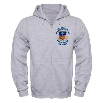1SOW - A01 - 03 - 1st Special Operations Wing with Text - Zip Hoodie