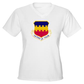 20FW - A01 - 04 - 20th Fighter Wing - Women's V-Neck T-Shirt