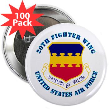 20FW - M01 - 01 - 20th Fighter Wing with Text - 2.25" Button (100 pack)