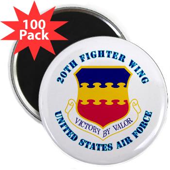 20FW - M01 - 01 - 20th Fighter Wing with Text - 2.25" Magnet (100 pack)