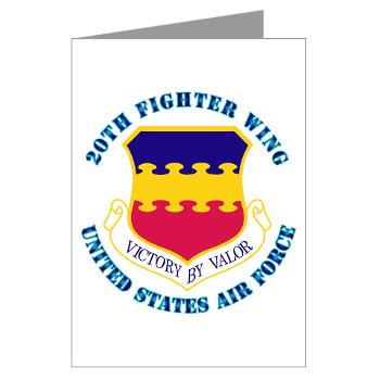 20FW - M01 - 02 - 20th Fighter Wing with Text - Greeting Cards (Pk of 10) - Click Image to Close