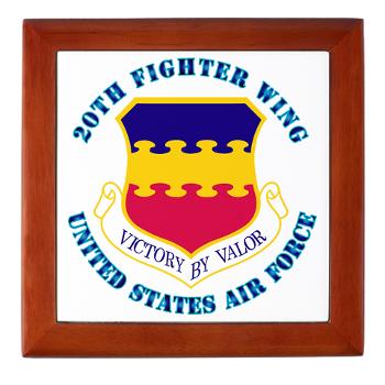 20FW - M01 - 03 - 20th Fighter Wing with Text - Keepsake Box