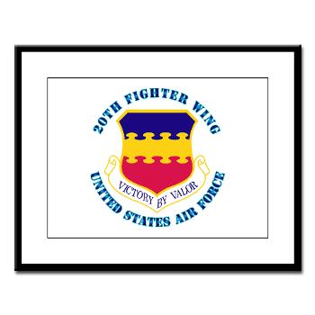 20FW - M01 - 02 - 20th Fighter Wing with Text - Large Framed Print