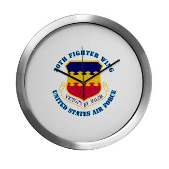 20FW - M01 - 03 - 20th Fighter Wing with Text - Modern Wall Clock
