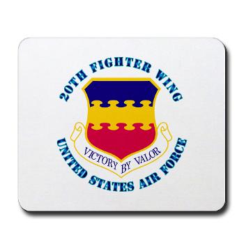 20FW - M01 - 03 - 20th Fighter Wing with Text - Mousepad
