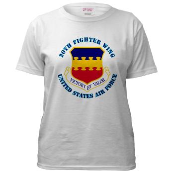 20FW - A01 - 04 - 20th Fighter Wing with Text - Women's T-Shirt
