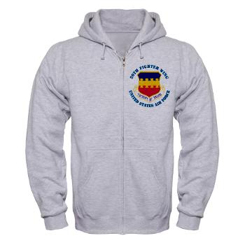20FW - A01 - 03 - 20th Fighter Wing with Text - Zip Hoodie