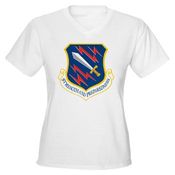 21SW - A01 - 04 - 21st Space Wing - Women's V-Neck T-Shirt