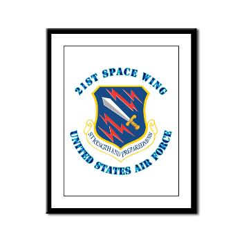 21SW - M01 - 02 - 21st Space Wing with Text - Framed Panel Print