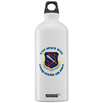 21SW - M01 - 03 - 21st Space Wing with Text - Sigg Water Bottle 1.0L