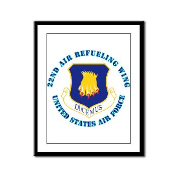 22ARW - M01 - 02 - 22nd Air Refueling Wing with Text - Framed Panel Print