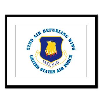 22ARW - M01 - 02 - 22nd Air Refueling Wing with Text - Large Framed Print
