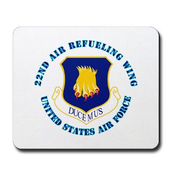 22ARW - M01 - 03 - 22nd Air Refueling Wing with Text - Mousepad