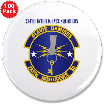 234IS - M01 - 01 - 234th Intelligence Squadron with Text - 3.5" Button (100 pack)