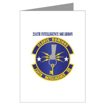 234IS - M01 - 02 - 234th Intelligence Squadron with Text - Greeting Cards (Pk of 10)