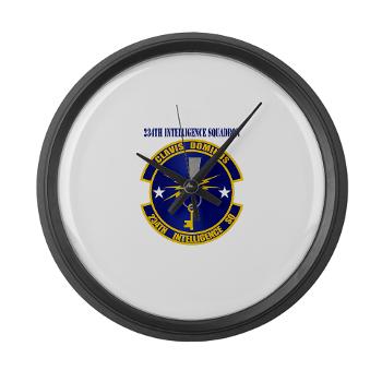 234IS - M01 - 03 - 234th Intelligence Squadron with Text - Large Wall Clock