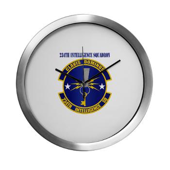 234IS - M01 - 03 - 234th Intelligence Squadron with Text - Modern Wall Clock