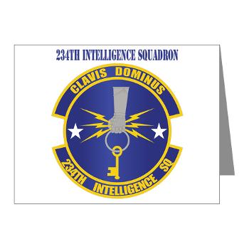 234IS - M01 - 02 - 234th Intelligence Squadron with Text - Note Cards (Pk of 20)