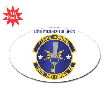 234IS - M01 - 01 - 234th Intelligence Squadron with Text - Sticker (Oval 10 pk)