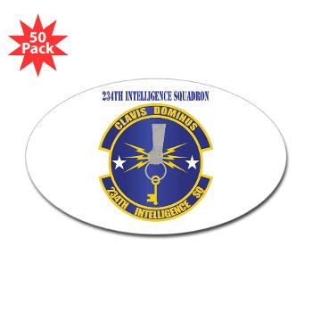 234IS - M01 - 01 - 234th Intelligence Squadron with Text - Sticker (Oval 50 pk)