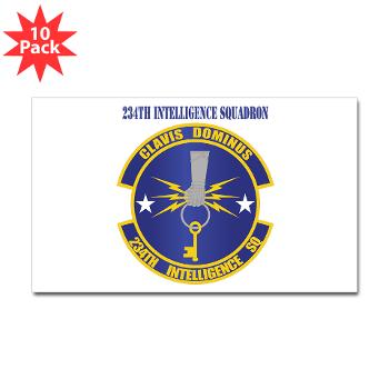 234IS - M01 - 01 - 234th Intelligence Squadron with Text - Sticker (Rectangle 10 pk)