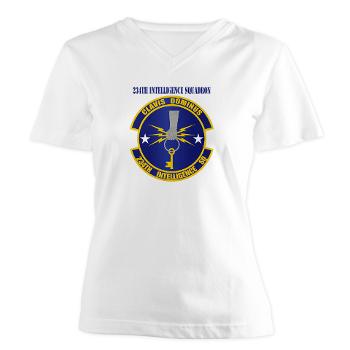 234IS - A01 - 04 - 234th Intelligence Squadron with Text - Women's V-Neck T-Shirt
