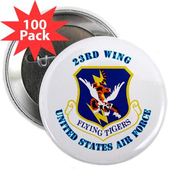 23W - M01 - 01 - 23d Wing with Text - 2.25" Button (100 pack)
