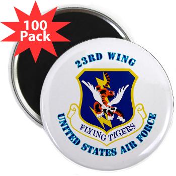 23W - M01 - 01 - 23d Wing with Text - 2.25" Magnet (100 pack)