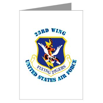 23W - M01 - 02 - 23d Wing with Text - Greeting Cards (Pk of 10)