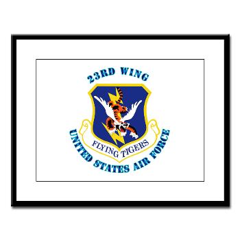 23W - M01 - 02 - 23d Wing with Text - Large Framed Print